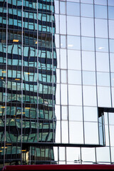 Steel and glass sides of London business and financial area