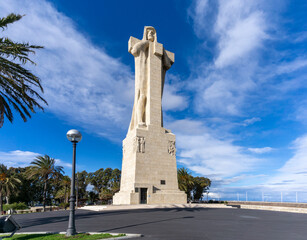 view of the Columbus Monument in Huelva - Powered by Adobe