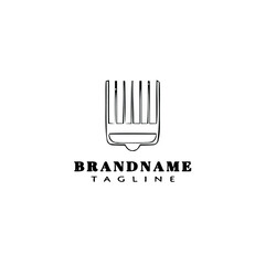 hair clipper logo cartoon icon design template black isolated vector illustration