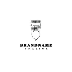 hair clipper logo cartoon icon design template black isolated vector illustration