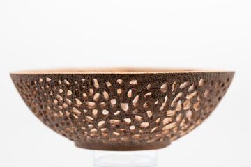 Perforated Bowl wood turned carved handmade bowl