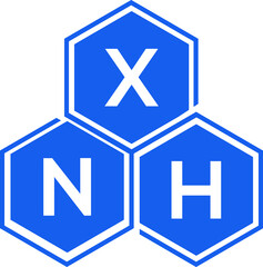 Obraz premium XNH letter logo design on White background. XNH creative initials letter logo concept. XNH letter design. 