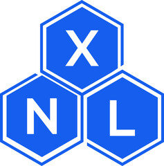 XNL letter logo design on White background. XNL creative initials letter logo concept. XNL letter design. 
