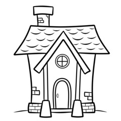 House coloring page, useful as coloring book for kids.