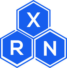 Obraz premium XRN letter logo design on White background. XRN creative initials letter logo concept. XRN letter design. 