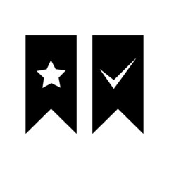 Approval check vector and star  icon. Approved certified icon.