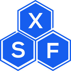 Obraz premium XSF letter logo design on White background. XSF creative initials letter logo concept. XSF letter design. 