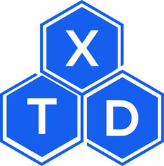 Obraz premium XTD letter logo design on White background. XTD creative initials letter logo concept. XTD letter design. 