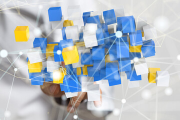 Business intelligence analyst dashboard on virtual