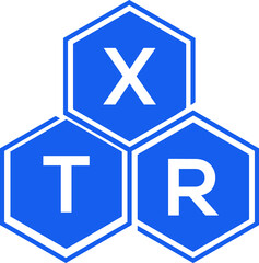 XTR letter logo design on White background. XTR creative initials letter logo concept. XTR letter design. 