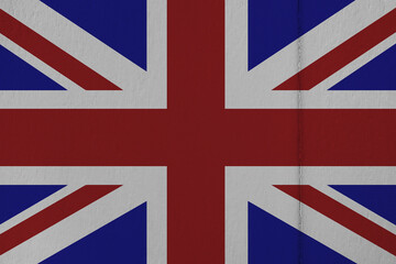 Fototapeta premium Patriotic wooden background in colors of national flag. United Kingdom