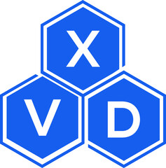 Obraz premium XVD letter logo design on White background. XVD creative initials letter logo concept. XVD letter design. 