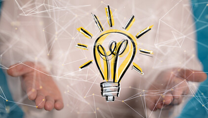 Neural network 3D illustration. Big data and cybersecurity