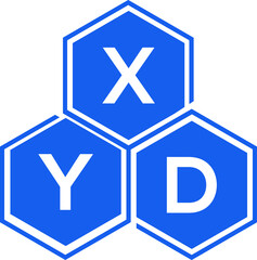 Obraz premium XYD letter logo design on White background. XYD creative initials letter logo concept. XYD letter design. 