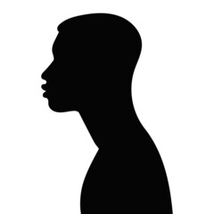 african man on white background silhouette isolated vector
