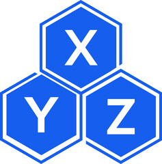 Obraz premium XYZ letter logo design on White background. XYZ creative initials letter logo concept. XYZ letter design. 