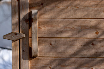 outdoor wooden toilet door background