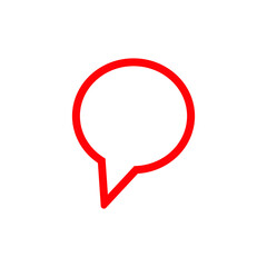 Speech bubble icon  flat design illustration