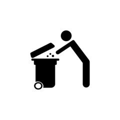 Recycling sign icon.Flat design style
