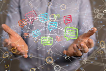 speaking bubble communication conference Digital Network