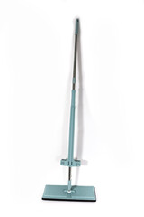 Vertical pull mop - blue.
High strength plastic. Nozzle material: microfiber. White background.