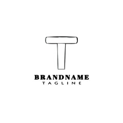 hammer logo template icon black design vector illustration