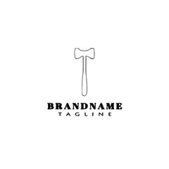 hammer logo template icon black design vector illustration