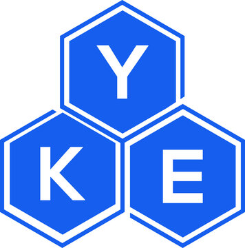 YKE letter logo design on White background. YKE creative initials letter logo concept. YKE letter design. 

