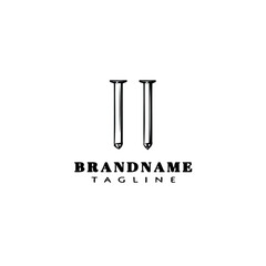 nail logo template icon vector illustration