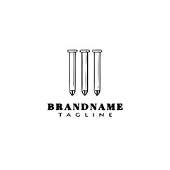 nail logo template icon vector illustration