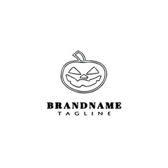 pumpkin logo icon design template vector illustration