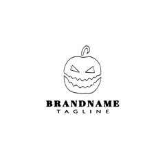 pumpkin logo icon design template vector illustration