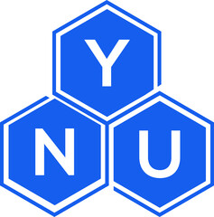 YNU letter logo design on White background. YNU creative initials letter logo concept. YNU letter design. 
