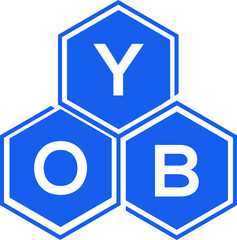 YOB letter logo design on White background. YOB creative initials letter logo concept. YOB letter design. 
