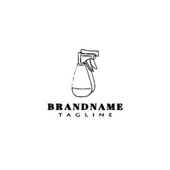 spray bottle logo cartoon icon design template vector illustration