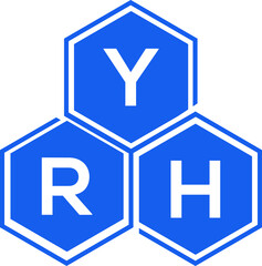 YRH letter logo design on White background. YRH creative initials letter logo concept. YRH letter design. 