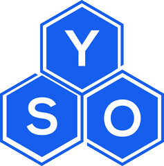 YSO letter logo design on White background. YSO creative initials letter logo concept. YSO letter design. 
