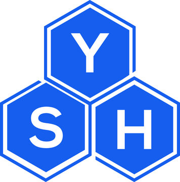 YSH letter logo design on White background. YSH creative initials letter logo concept. YSH letter design. 