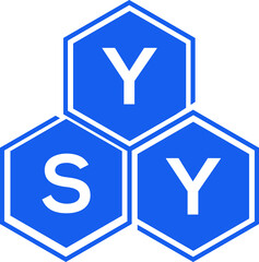 YSY letter logo design on White background. YSY creative initials letter logo concept. YSY letter design.  - obrazy, fototapety, plakaty