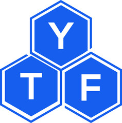 Obraz premium YTF letter logo design on White background. YTF creative initials letter logo concept. YTF letter design. 