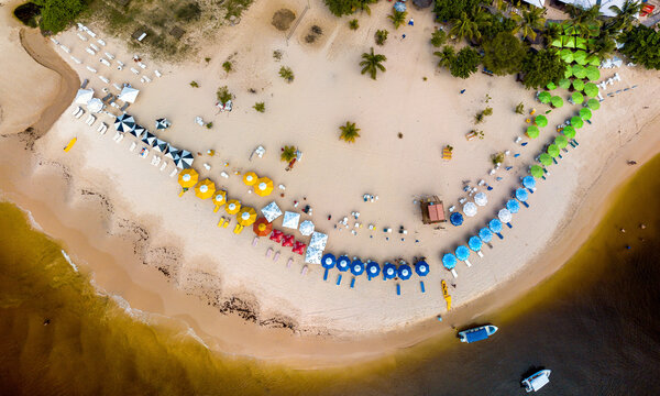 Imagem a&eacute;rea Gamboa do Morro de S&atilde;o Paulo, Ilha de Tinhar&eacute;, Cairu, Bahia, Brasil