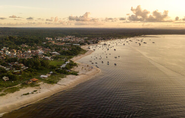 Imagem aérea Gamboa do Morro de São Paulo, Ilha de Tinharé, Cairu, Bahia, Brasil