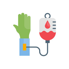 Blood Donation Vector Flat Icon design illustration. EPS 10 File on White background