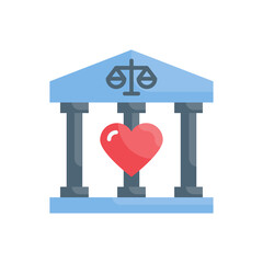 Ethical Banking Vector Flat Icon design illustration. EPS 10 File on White background