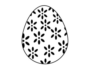 Easter egg with different textures, patterns and colors. Spring holiday. Vector illustration isolated on white background.
