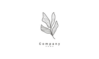 floral logo template, aesthetic logo template
