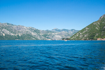 Fototapeta premium Panorama of the Bay of Kotor and the town