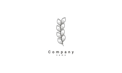 floral logo template, aesthetic logo template