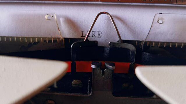 written like with ancient typewriter
