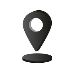 Location pin icon. Map pin place marker. Location icon. Map marker pointer icon set. GPS location symbol collection. Flat style - stock vector.
